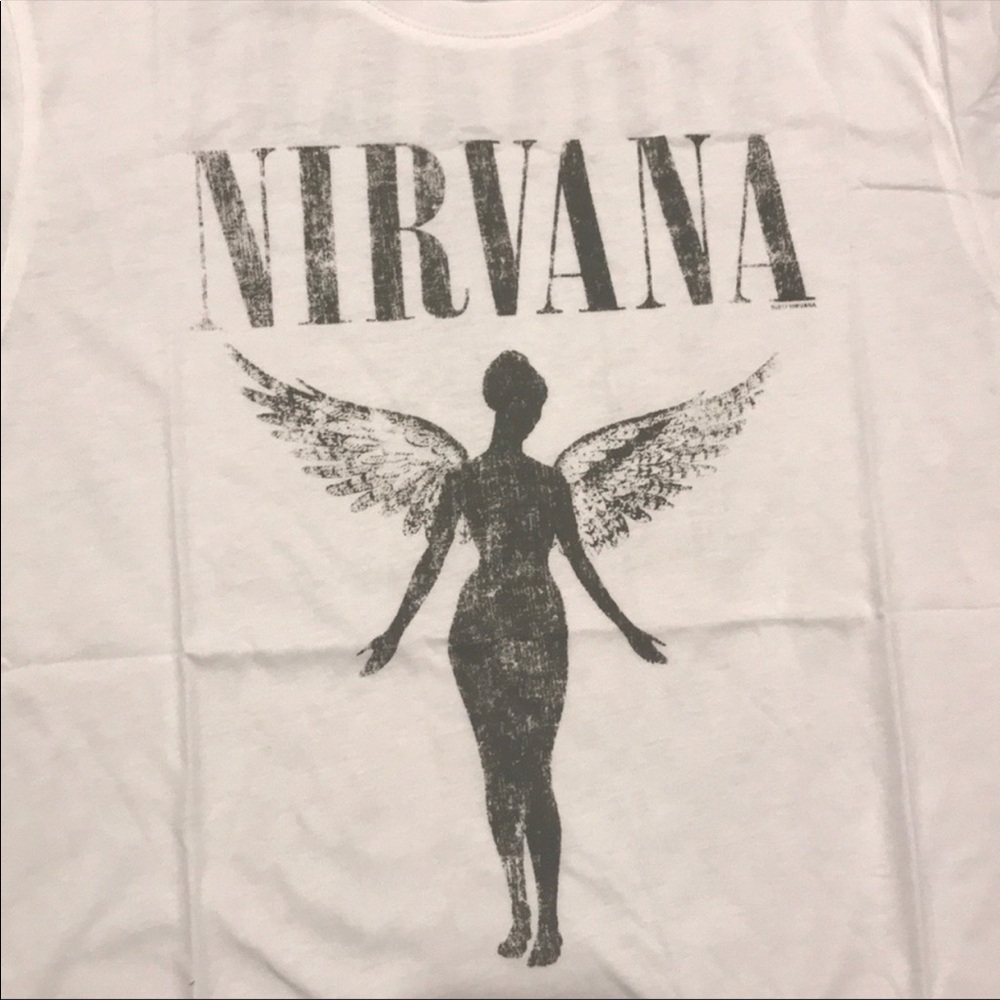 NIRVANA band tee vintage style angel tour white - Picture 6 of 7